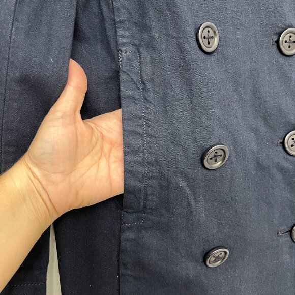 J. Crew Classic Twill Chino double breasted women's jacket size 0 - Picture 7 of 8